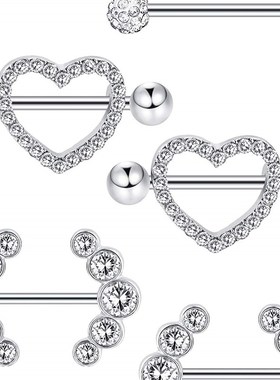 极速1pair Sexy Nipple Jewelry High Quality Zircon Nippl.e Ri