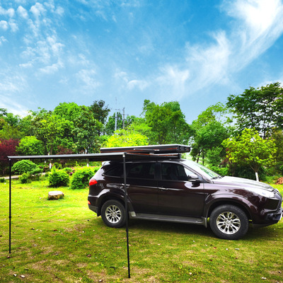 速发促全铝外壳车边帐篷 户外野营侧边遮阳棚自驾游汽车简易天幕