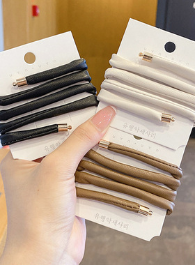 极速New Women Long Leather tail Hold Hair TiVe