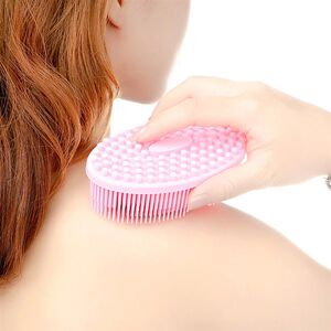 速发1pc Soft Silicone Body Brush Wash Bath Shower Exfoliatin