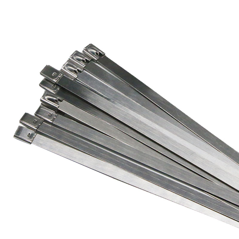 极速厂销04不锈钢扎带10x500钢扎自E锁捆带绑扎带船用金属扎带 10