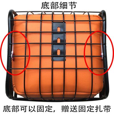 速发电动自行车防水车篮筐内罩带盖电瓶车筐内篓皮篓内胆防尘防水