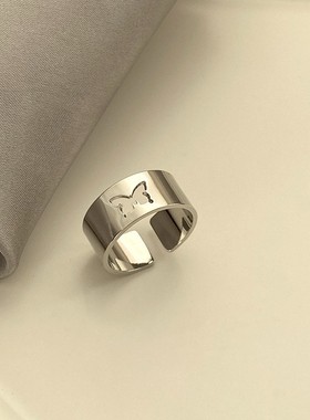 极速Vintage Butterfly Rings For Women Men Lover CoupXle Ring