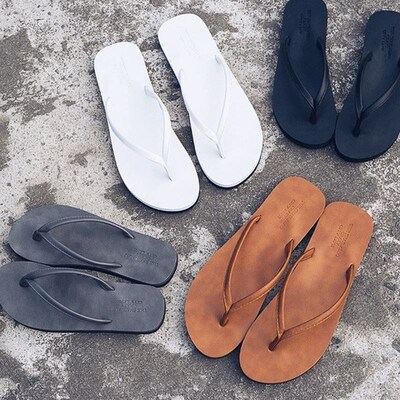 新品men sdummer flip flops boys sandals man casual beach sli