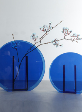 极速现代简约轻奢插花玻璃花瓶透明装饰花器家居桌面X摆件客厅餐