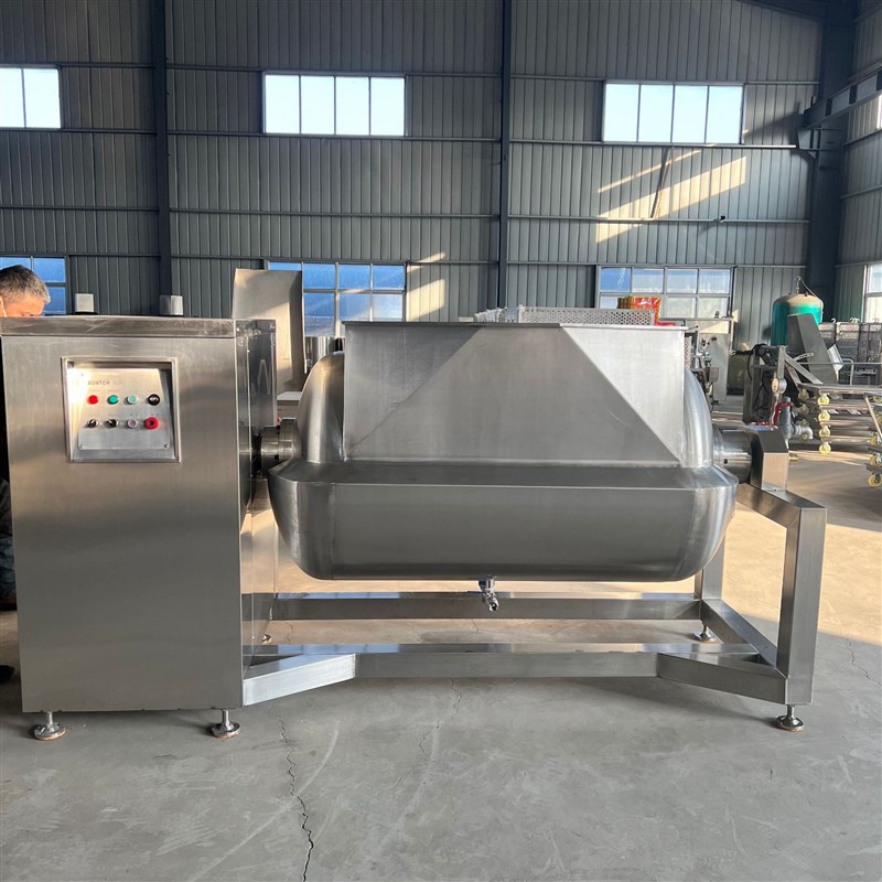 极速横轴搅拌炒锅 卧式辣椒牛肉酱炒E制设备 电磁加热火锅汤底炒