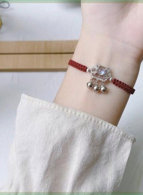 极速抖音a初夏家严选好物中国风手工编织手绳 平安长命锁手錬如意