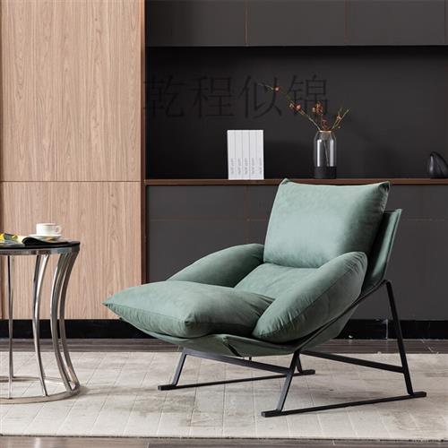 极速龙虾椅 网红摇摇椅北欧家用皮艺单人休闲椅客厅简Z约现代网红