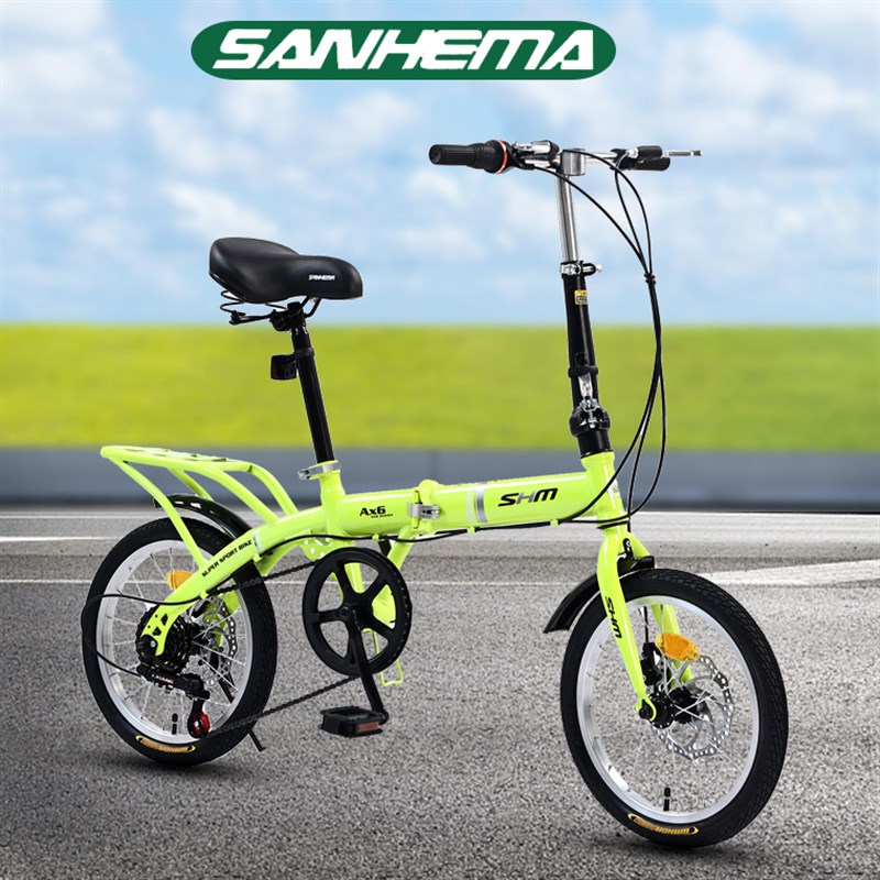 极速三河马14/16m/20寸迷你折叠单车超轻可携式成人儿童学生男女