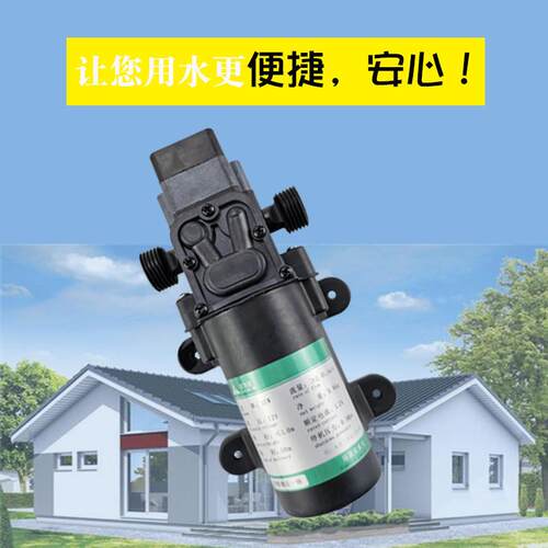 极速电动喷雾水泵12v电机高扬程A隔膜泵小型铜芯24V清洗机增压泵