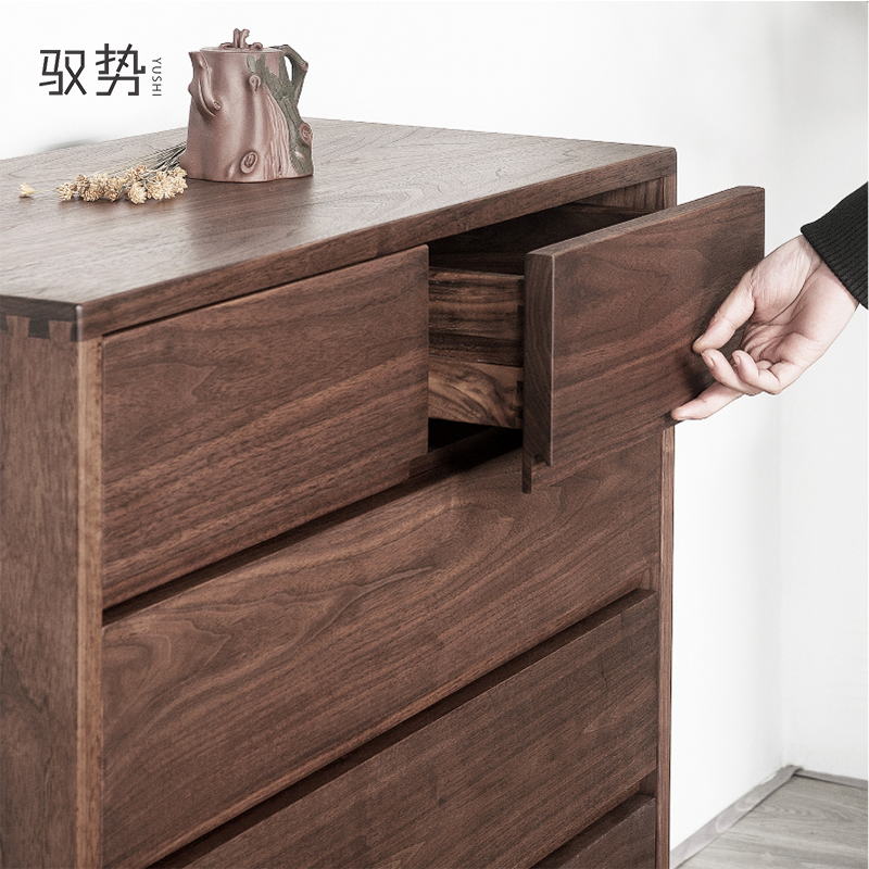 极速实木斗柜储物柜五斗柜收纳柜客厅靠I墙卧室抽屉柜五斗橱现代
