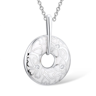 极速Fashion Jewelry For Women Enamel White NFlower CZ Ring E