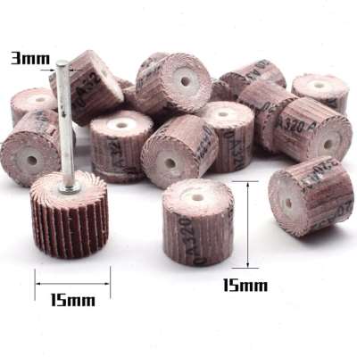 极速新沙布卷带柄百叶轮600抛光电钻I吊磨机砂纸打磨磨头凹弧型砂