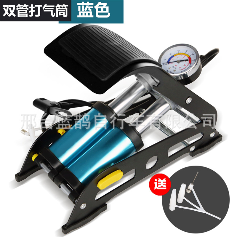 极速脚踏打气筒e高动可携式自行A车电动自行车车汽压家用铝合金脚
