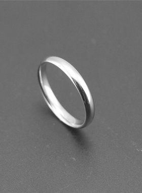 极速钛钢光身简约超细大小码戒指 女士指环日韩首Q饰指节装饰品ST