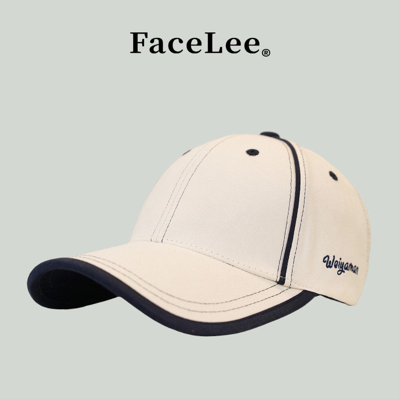 FaceLee日本设计师联名款秋季加大宽帽檐大头围显脸小棒球帽子女