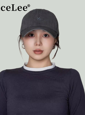 FaceLee日本设计师联名款灰色棒球帽超好看女男款2025新款女士宽