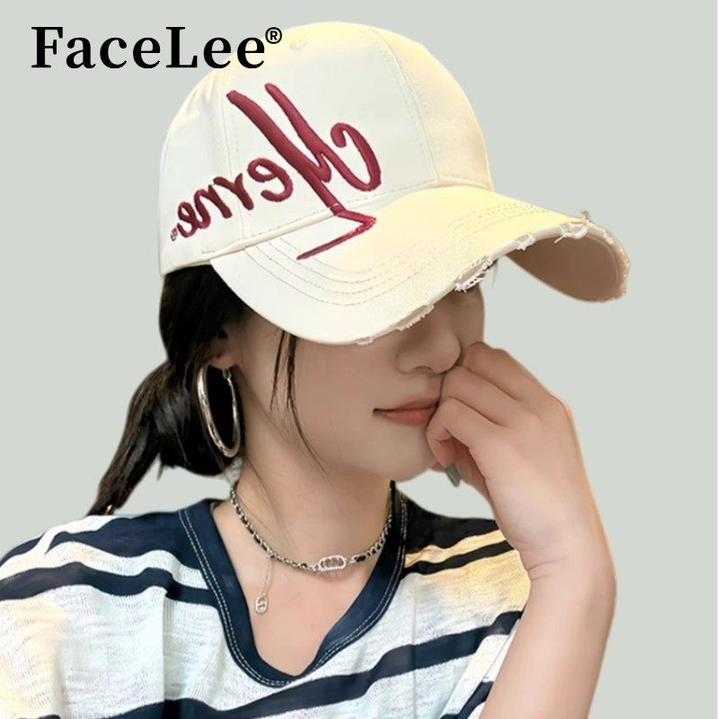 FaceLee日本设计师联名款2025新款帽子女大头围字母刺绣棒球帽宽,服饰配件/皮带/帽子/围巾,手帕,淘宝优惠券,粉丝福利购,淘宝优惠卷