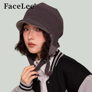 FaceLee日本设计师联名款飞行员帽子2025秋冬新款男女百搭日系雷