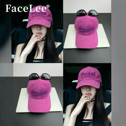 FaceLee日本设计师联名款黄皮天菜复古紫帽子真的好显白复古深顶