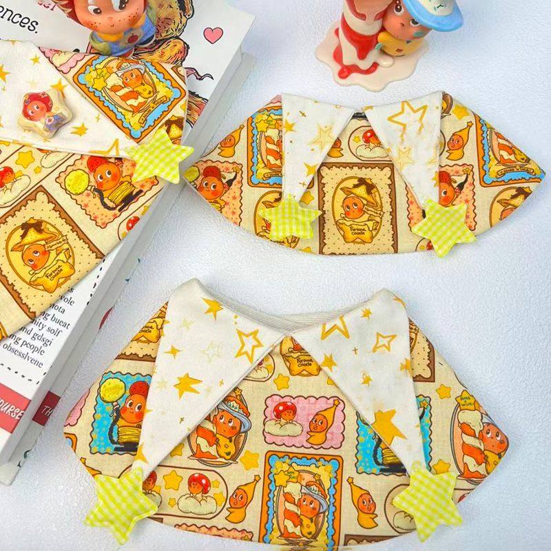 宠物猫咪狗狗猫咪狗狗围领口水宠物围嘴星星可爱印花佩戴装饰