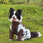 宠物猫咪狗狗秋冬新款 衣服加绒保暖边牧萨摩耶宠物冲锋衣户外四脚