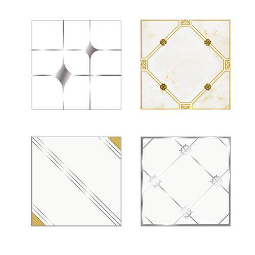 600X600集成吊顶铝扣板办公室厂房商场工程板冲孔天花板60X60自装
