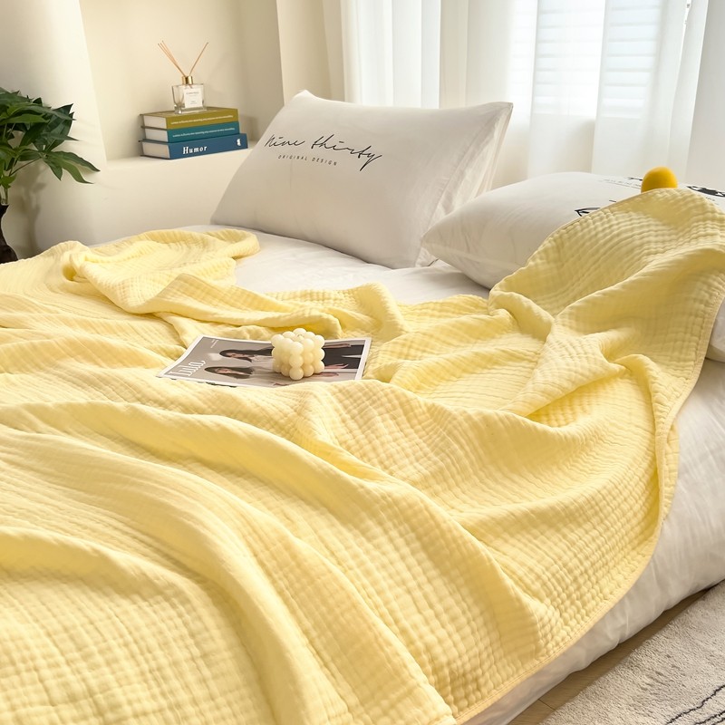 全棉六层泡泡纱60支夏被A类婴幼儿盖毯柔软透气毛巾被