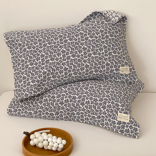 安懒懒 宅寂风日系纯棉纱布枕巾全棉色织提花简约ins轻奢52x75cm