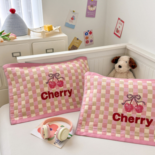 安懒懒 A类婴幼儿全棉纱布枕巾小号枕头巾纯棉垫巾柔软亲40x60cm