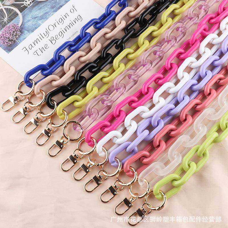 现货时尚百搭彩色亚克力包带手提包装饰包带手工可拆卸包包单肩链,饰品/流行首饰/时尚饰品新,其他DIY饰品配件,淘宝优惠券,粉丝福利购,淘宝优惠卷