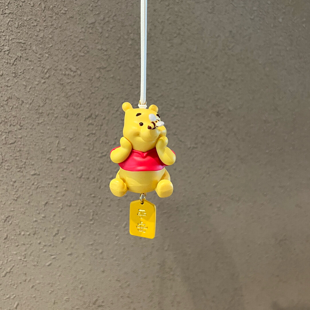 卖萌维尼熊噗噗汽车挂件后视镜高级车挂创意动漫车载装饰品送女生