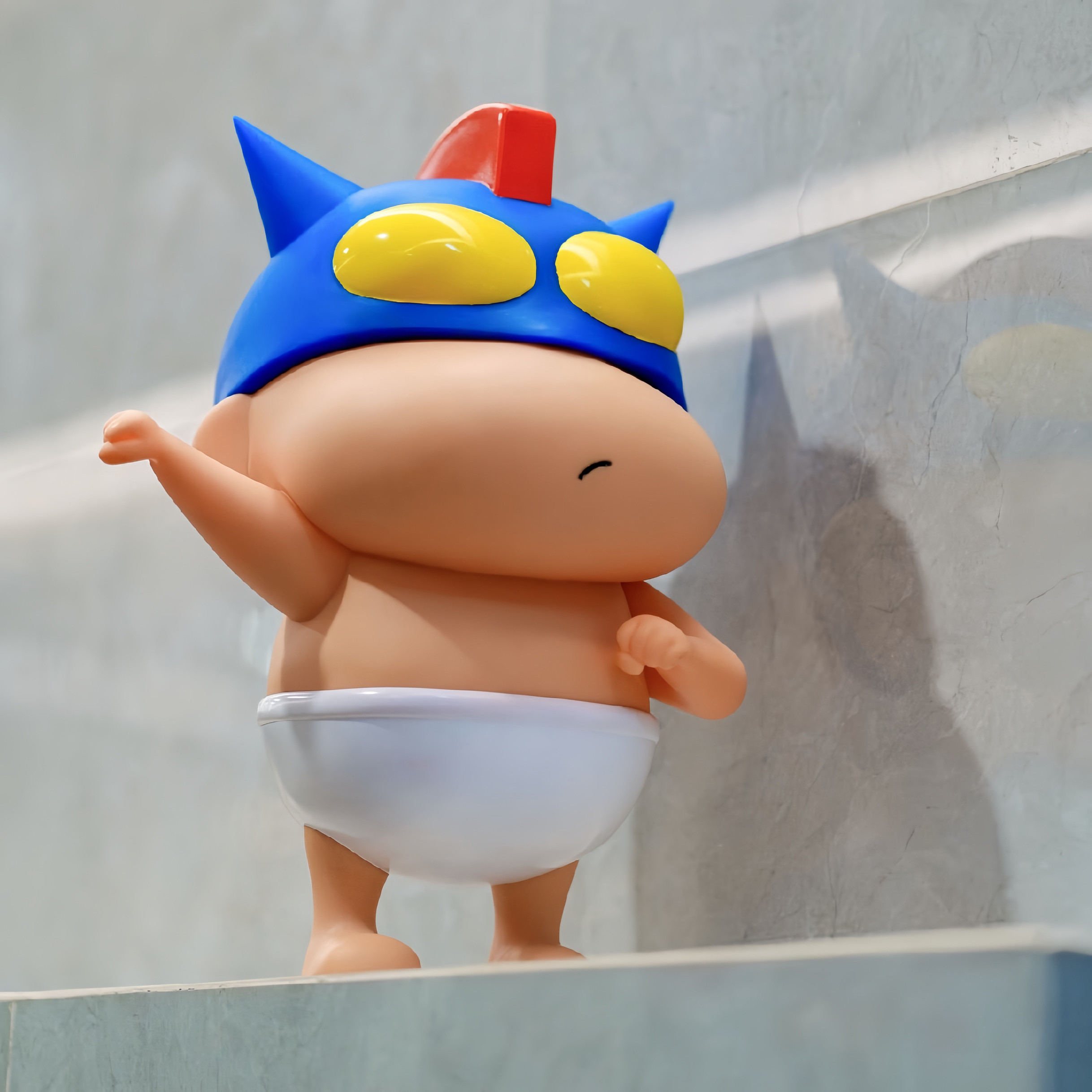 【拾壹】动感超人野原新之助日本动漫内裤蜡笔小新手办大号摆件