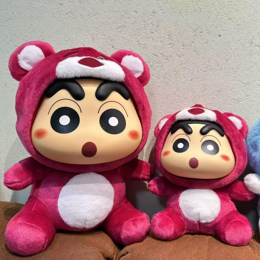 【拾壹】新款哆啦蜡笔小新32cm搪胶毛绒玩偶手办摆件可爱模型礼物