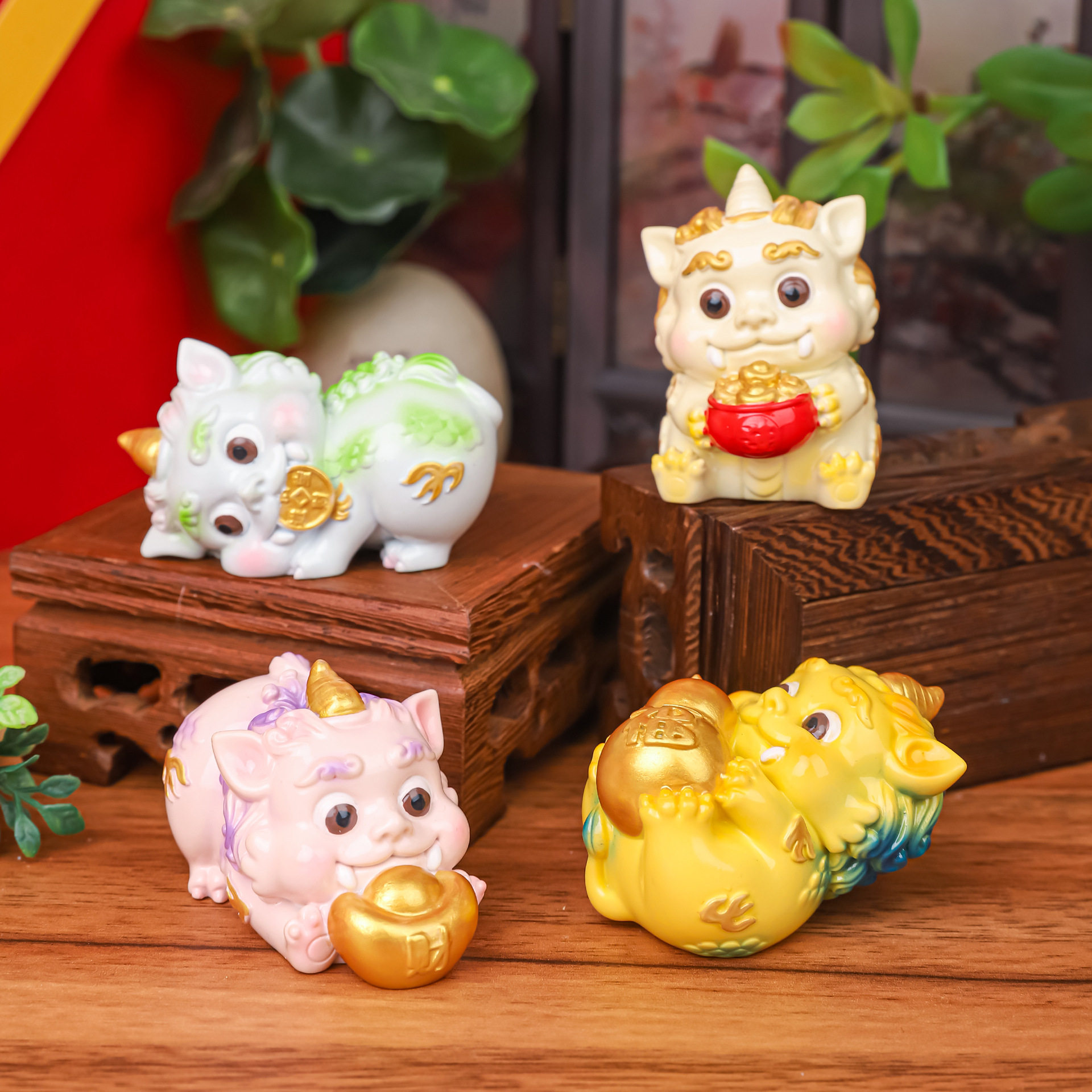 国潮谛听摆件守护神兽树脂工艺品办公室家居桌面车载摆件学生礼物,家居饰品,国学摆件,淘宝优惠券,粉丝福利购,淘宝优惠卷