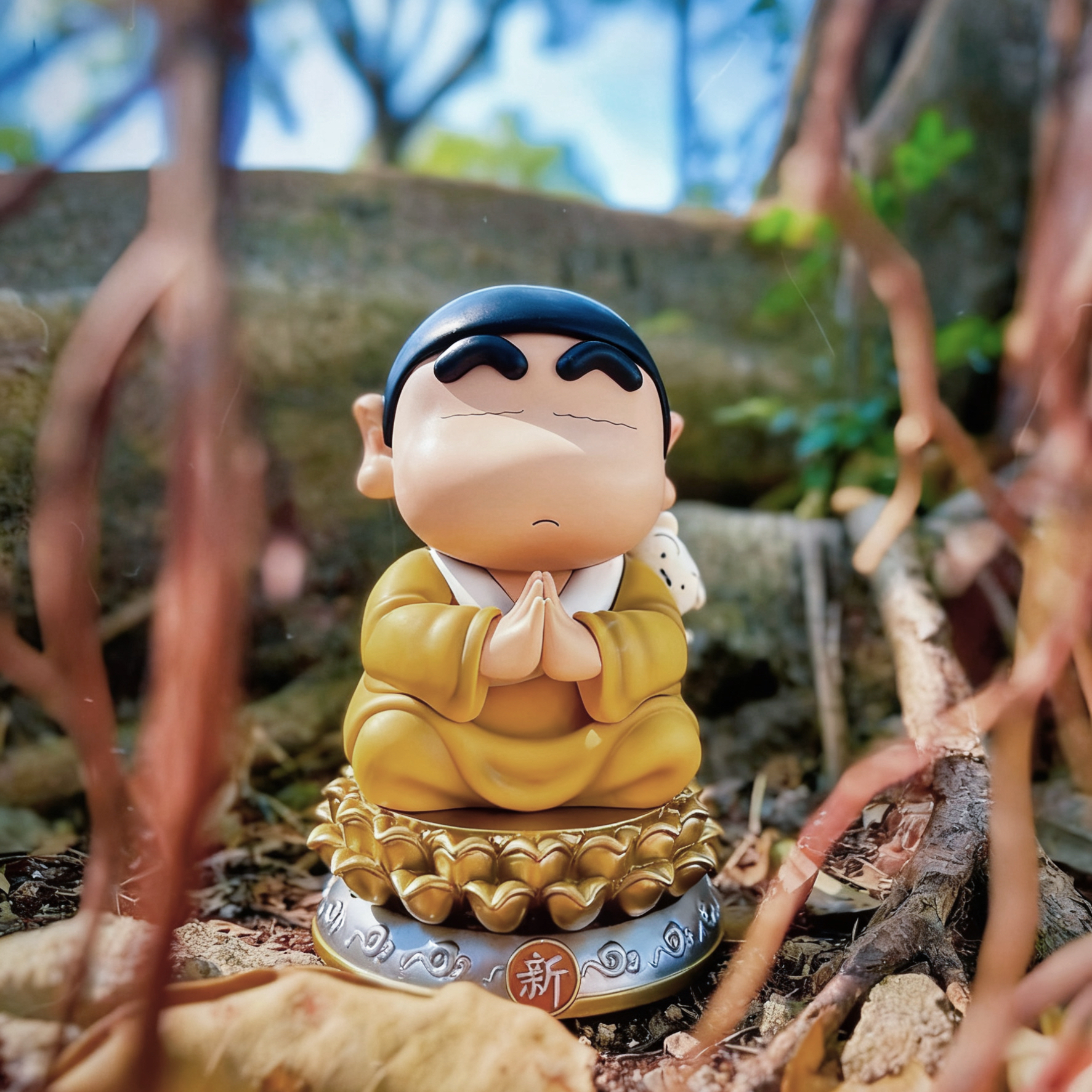 好运莲莲如意佛祖蜡笔小新手办动漫周边潮玩搞怪可爱公仔网红礼物