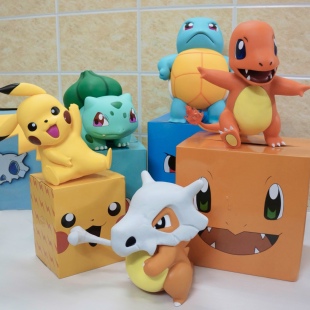 宝可梦手办大号傲娇杰尼龟皮卡丘卡拉卡拉御三家系列模型客厅摆件