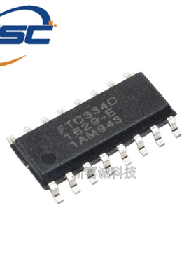原装正品 FTC334C 贴片SOP-16 电容式触摸IC 按键处理芯片