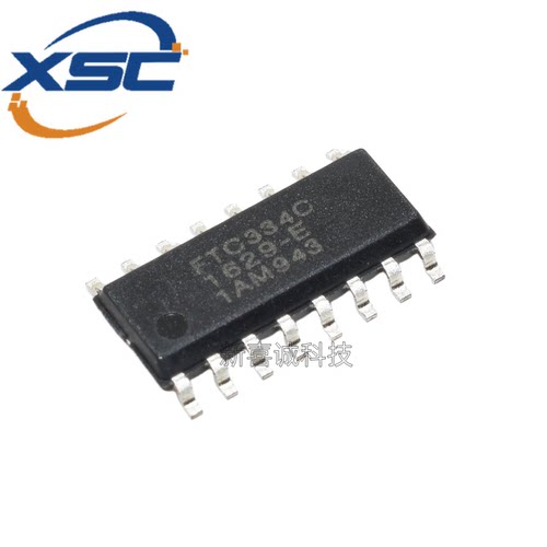 原装正品 FTC334C 贴片SOP-16 电容式触摸IC 按键处理芯片
