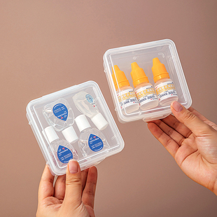 眼药盒便携式滴眼液收纳盒近视隐形眼镜盒分装药盒随身药品避光盒