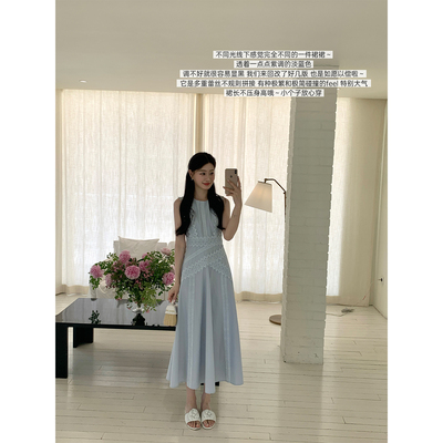 炸鸡欧尼JeJuna缪斯裙摆花边长裙