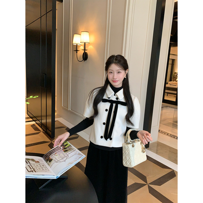 炸鸡欧尼JeJuna单面呢外套半裙