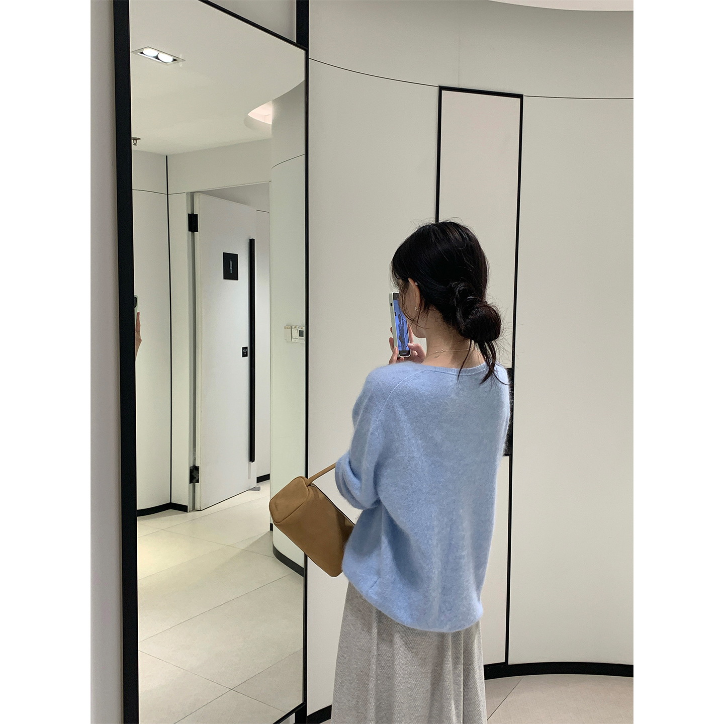 炸鸡欧尼JeJunaV领针织衫毛衣