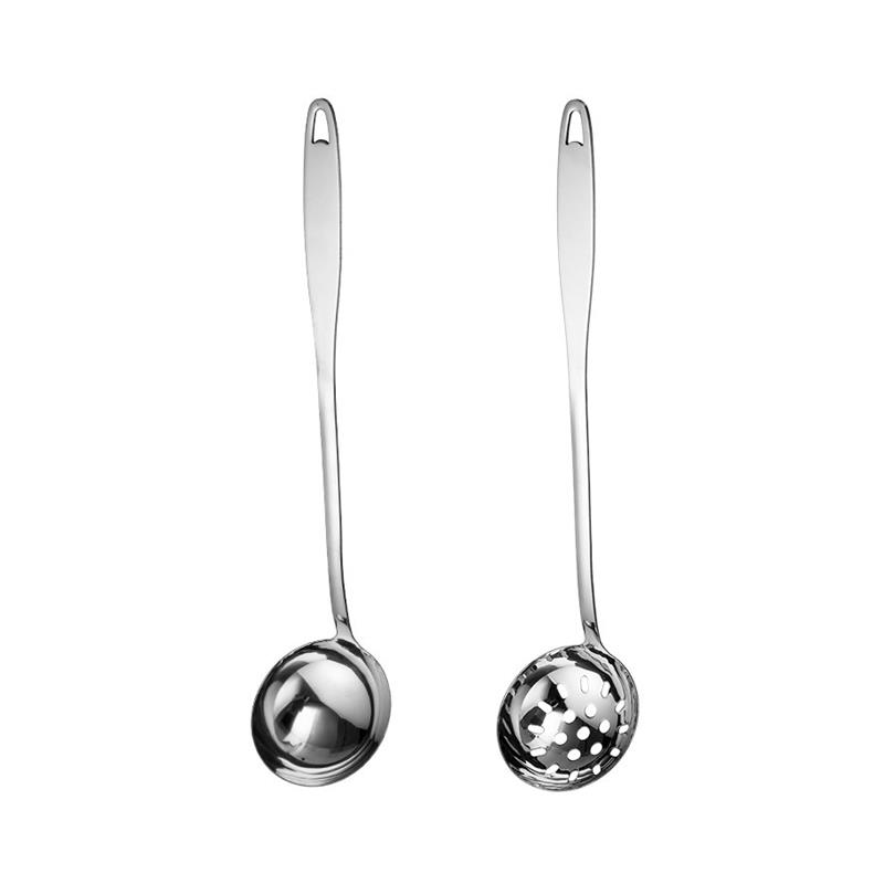 火锅勺火锅勺子汤勺漏勺套装一体不锈钢粥勺饭店长柄家用大号小号