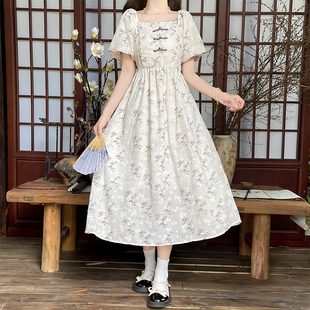 初中女生甜美夏季国风裙子15时尚16岁高中学生新中式气质连衣裙14