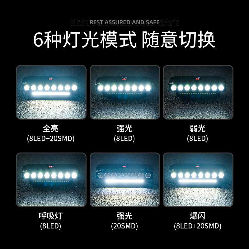 新款直销新款自行车灯USB充电山地车夜骑护航高亮喇叭车灯500流明