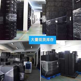新款直销防静电翻盖周转箱黑色带盖物流运输箱防静电物料箱长方形