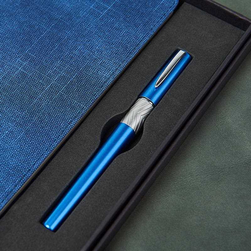 新款直销博文A5皮面商务办公文具平装记事本套装礼盒装办公笔记本