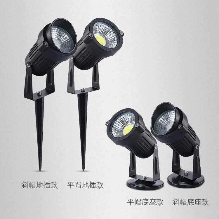 新款直销LED草坪插地灯户外射灯庭院景观绿化地插灯3w5wcob照树灯