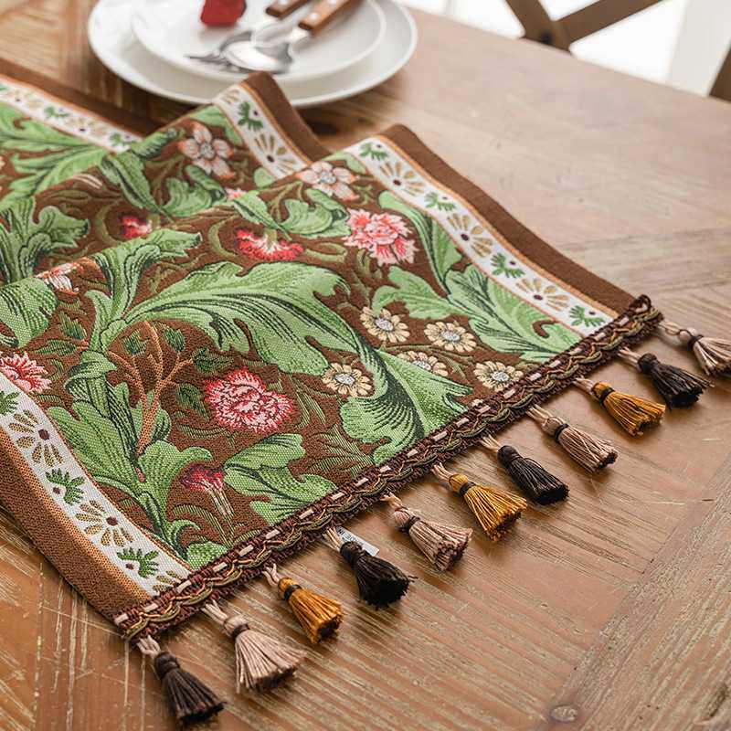 新款直销欧式田园复古桌旗碎花轻奢高级感长条床旗装饰布茶几布茶,居家布艺,桌旗,淘宝优惠券,粉丝福利购,淘宝优惠卷